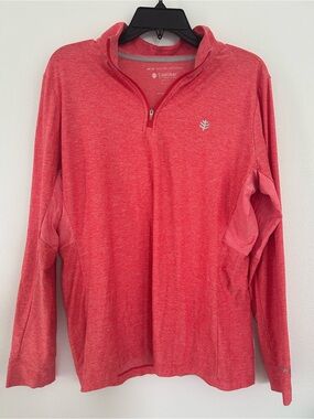 NWOT Coolibar Women’s Coral Quarter-Zip Sun SPF Shirt Size L